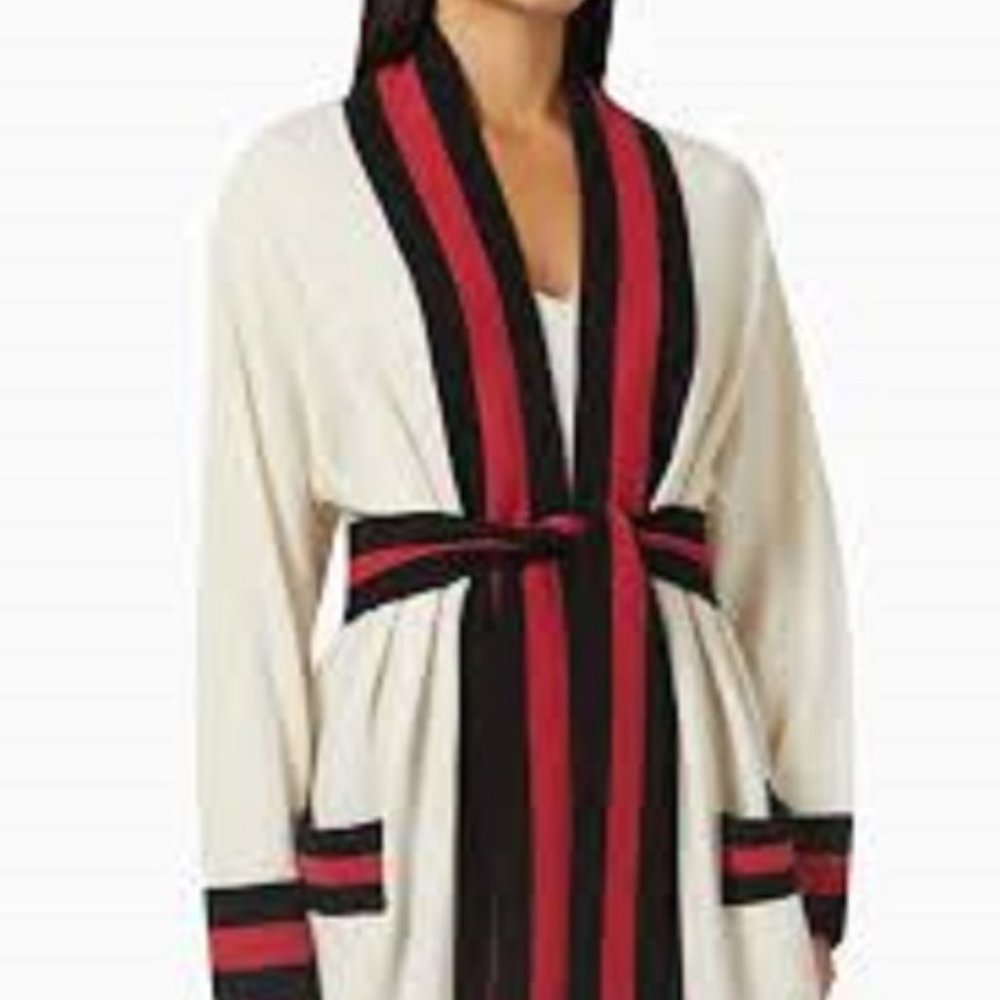 NWT MARELLA White Wool Medicea long Cardigan Size M MSRP$545